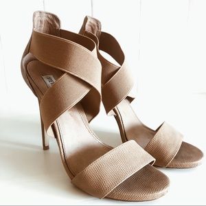 Steve Madden Marla Criss Cross Nude Strappy Heel